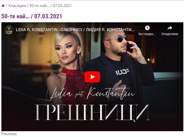 LIDIA ft. KONSTANTIN - GRESHNICI / ЛИДИЯ ft. КОНСТАНТИН - ГРЕШНИЦИ (2021)